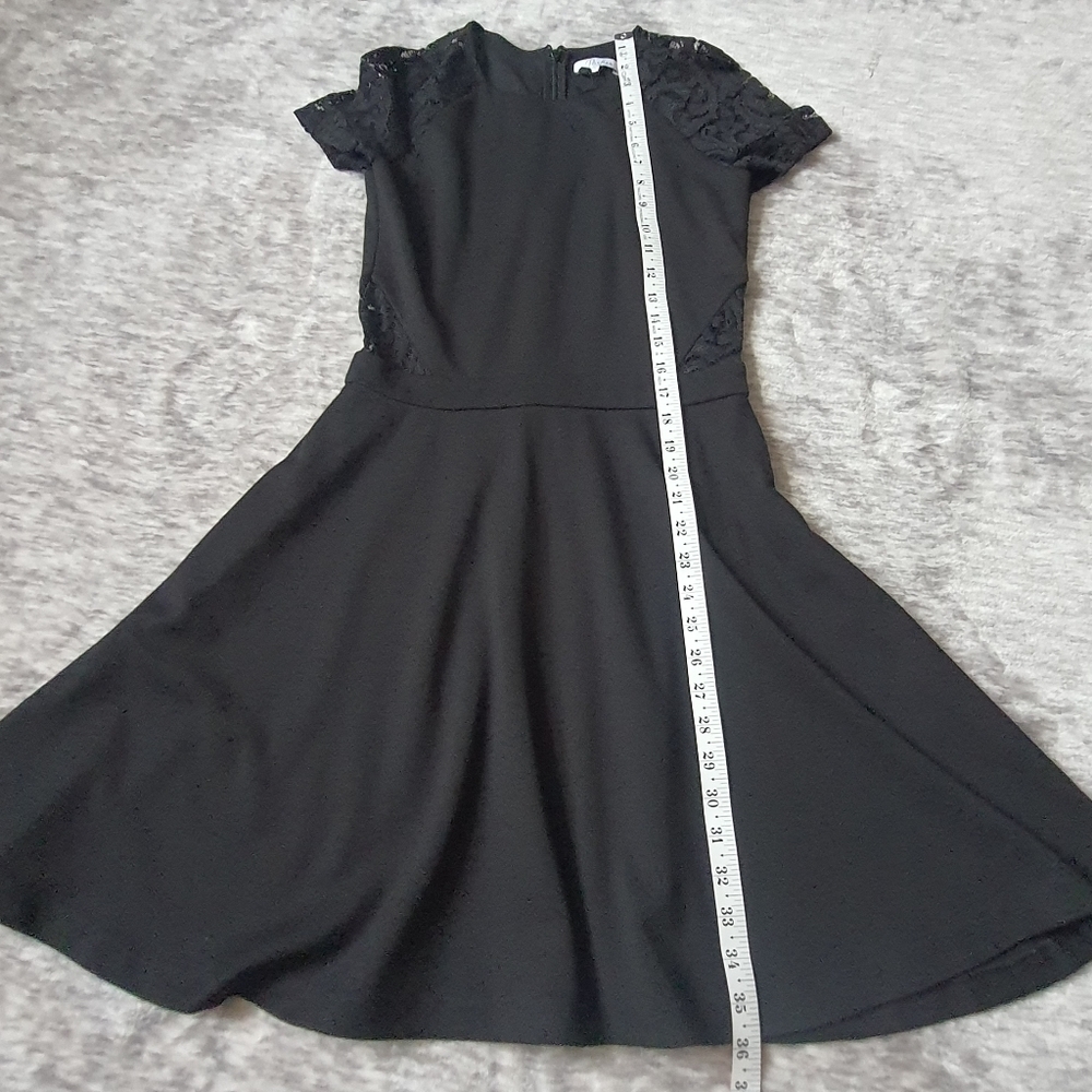 Parker Lace Short Sleeve Dress Fit and Flare Skater Lace Sides Size M NWT $242 - Picture 14 of 15